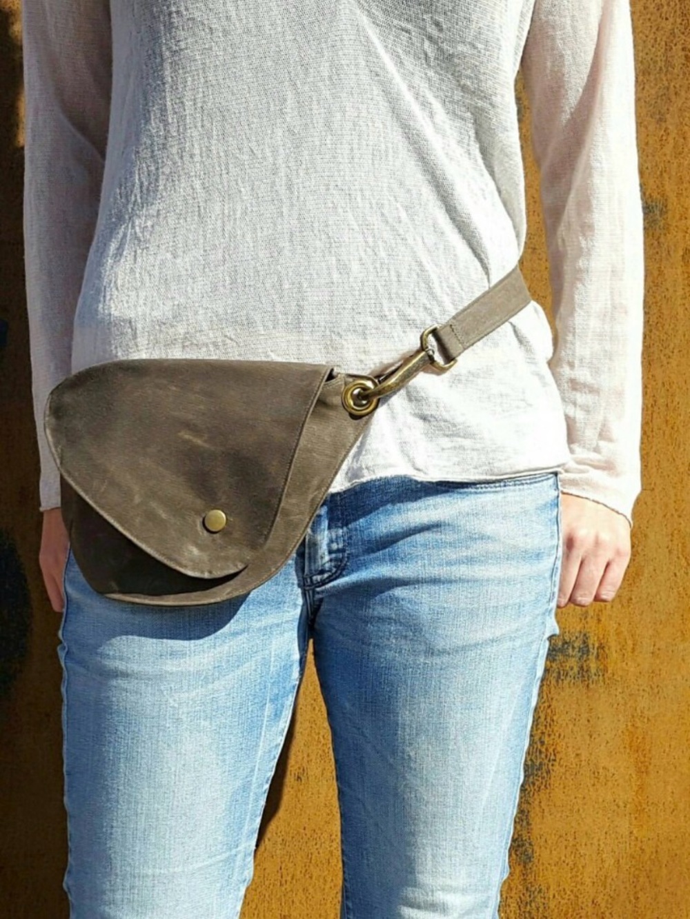 Waxed Canvas Belt Bag / Hip Bag